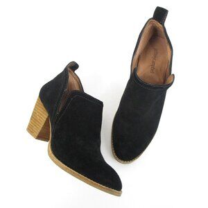 Jeffrey Campbell Womens Black Suede Rosalee Leather Ankle Boots Booties Size 7.5